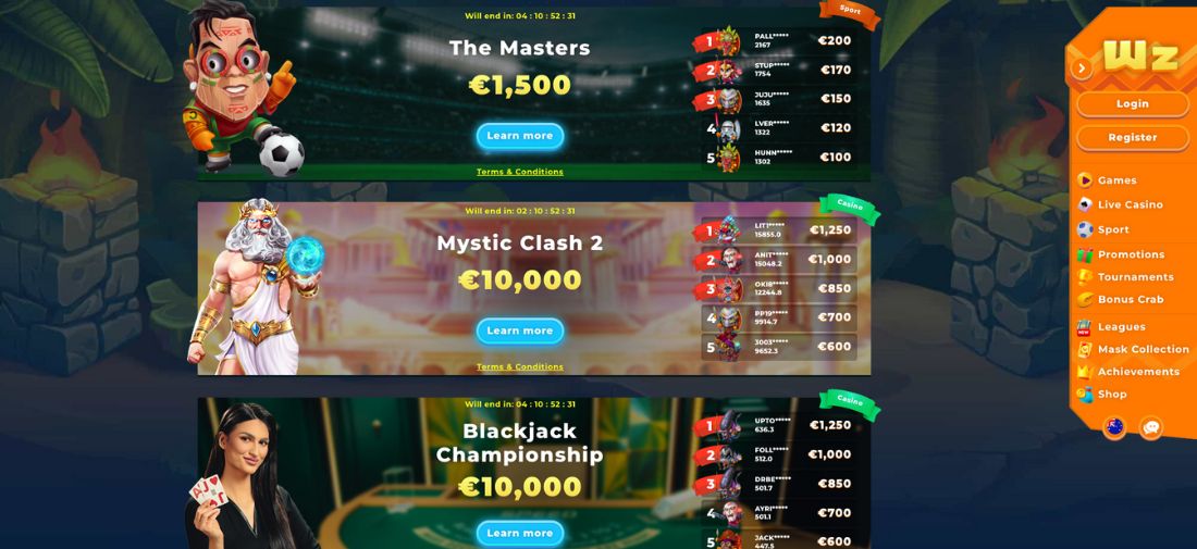 Wazamba Casino Tournaments