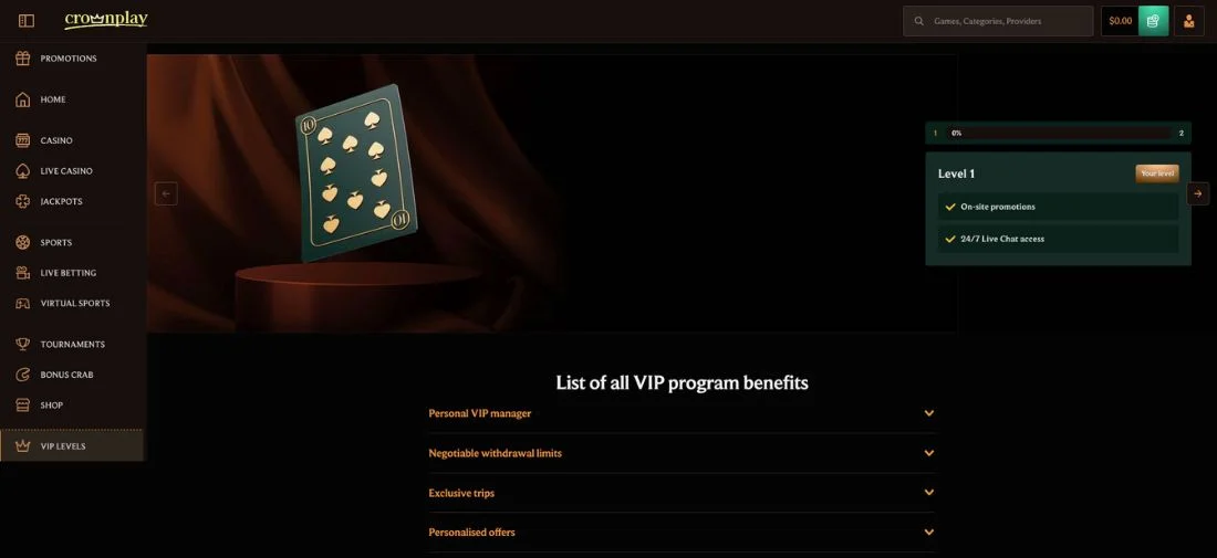 CrownPlay Casino VIP Program