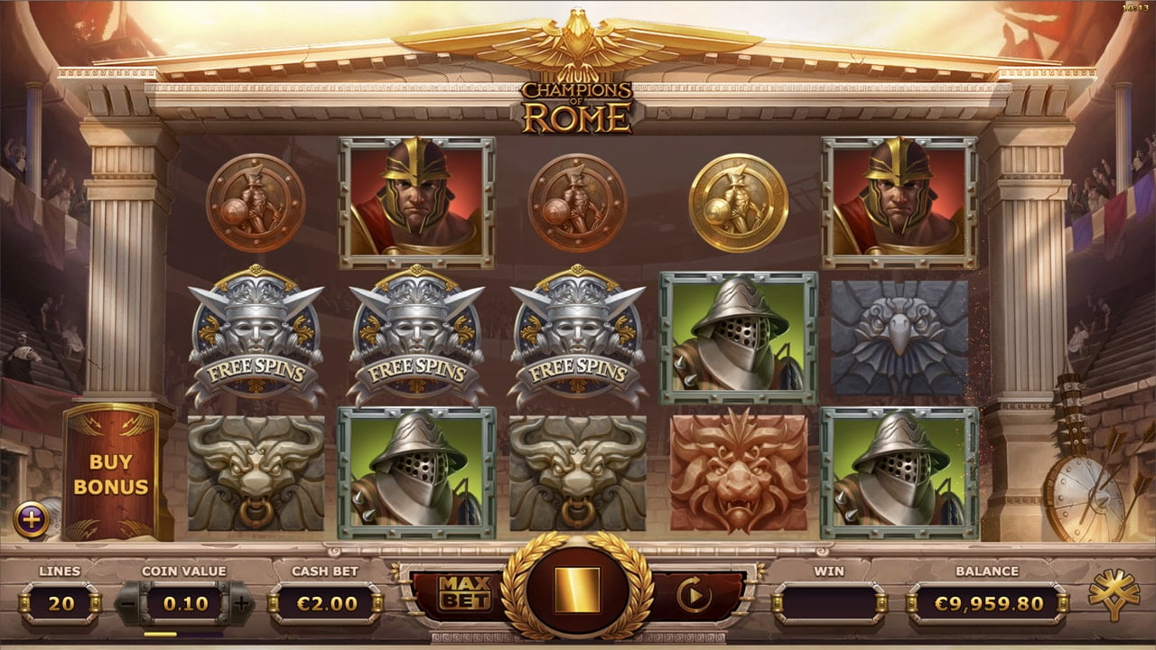 champions of rome free spin